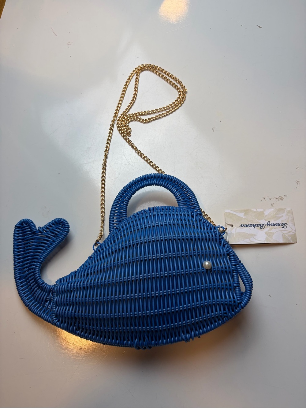 Tommy‎ Bahama Whale Wicker Purse Crossbody Bag